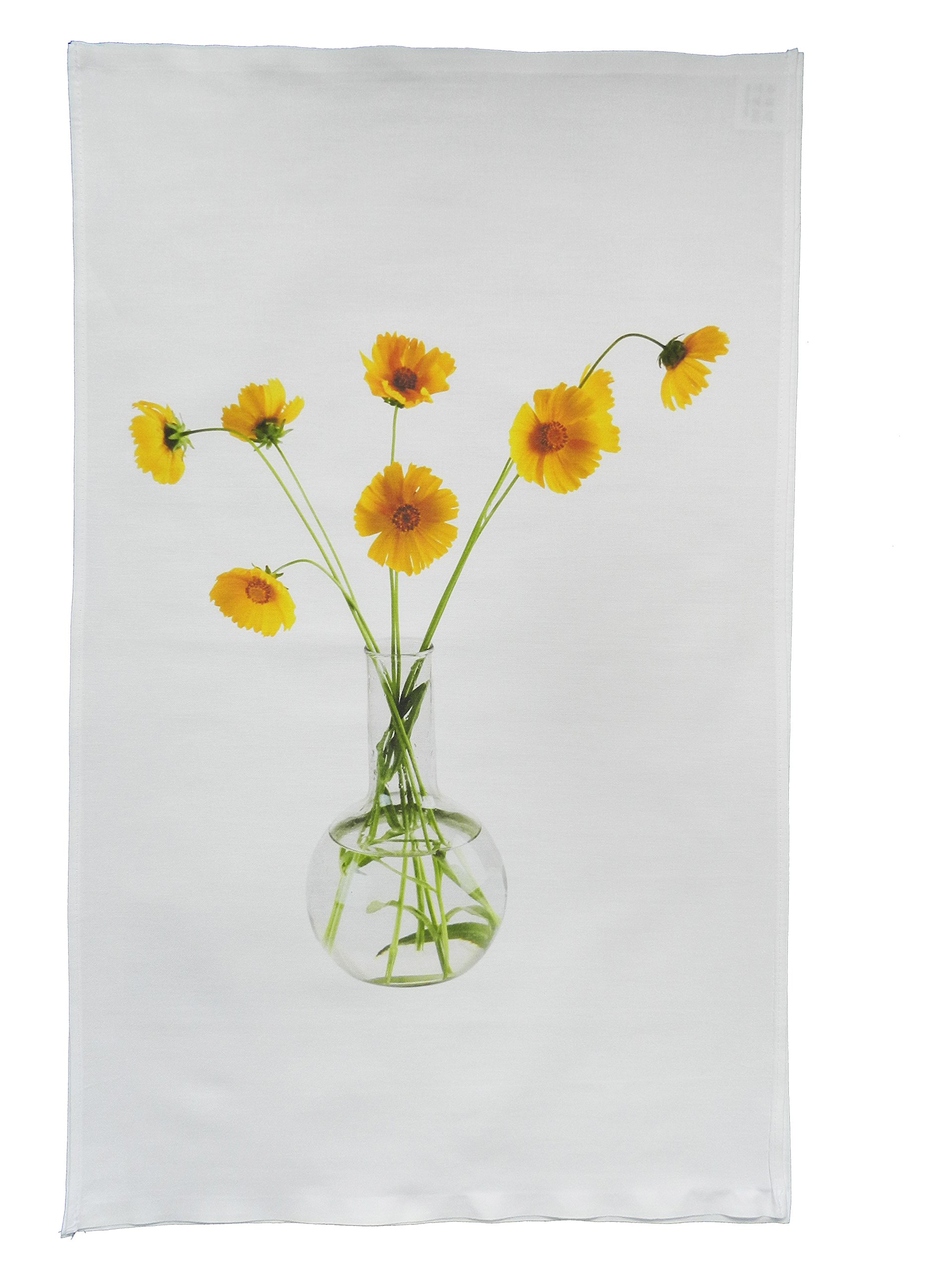 Half a Donkey The Yellow Flowers Cotton Tea Towel