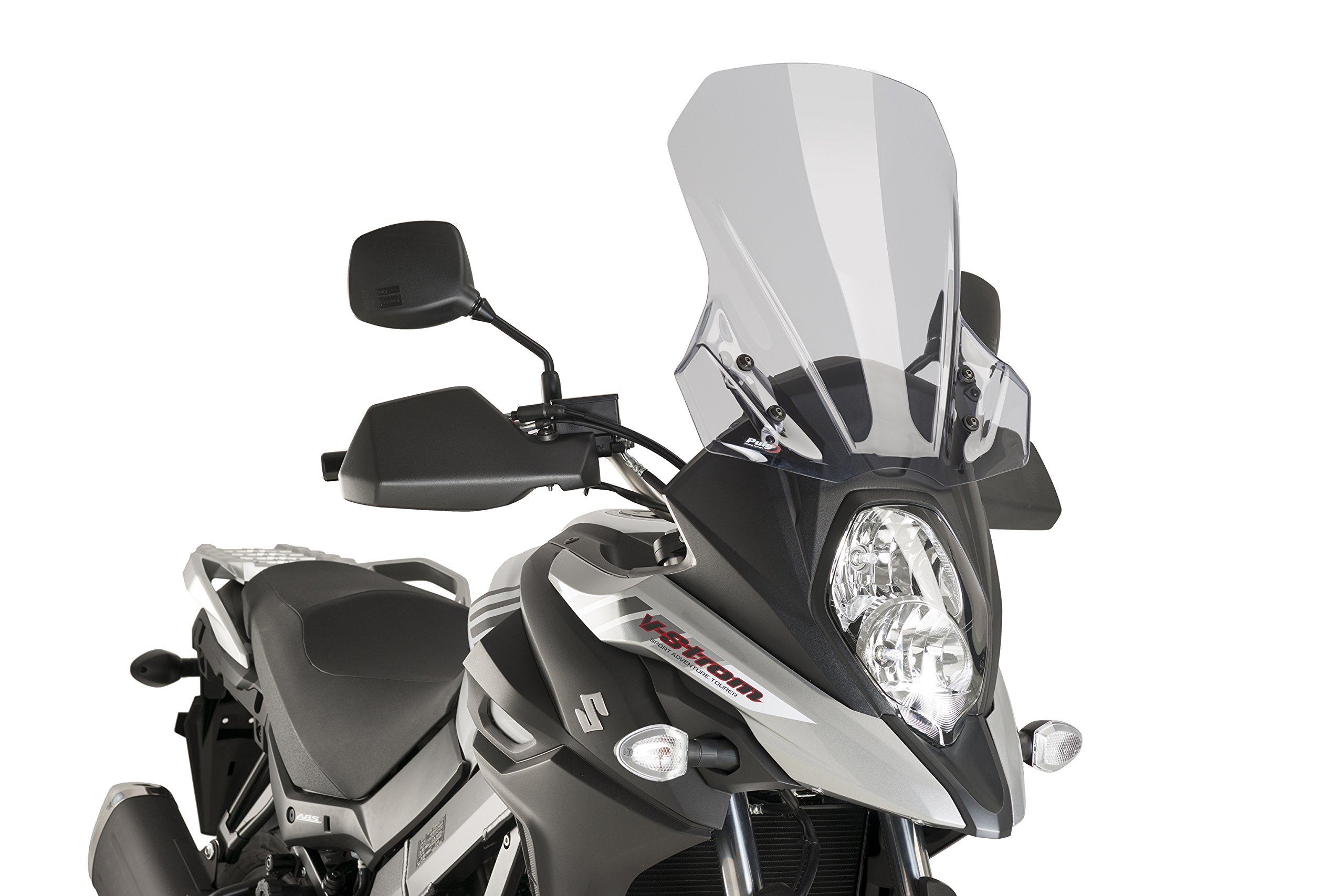 Puig 9719H High and aerodynamic Touring windscreen in 4 mm CN acrylic with rounded profile, flat upper area and deflectors that improve protection, Smoke