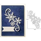 Snowflake Christmas Metal Die Cuts,Merry Christmas Flower Border Lace Edge Cutting Dies Cut Stencils DIY Scrapbooking Album D
