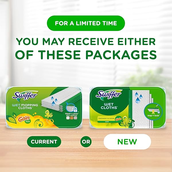 SWIFFER SWEEPER WET MOPPING PAD REFILLS FOR FLOOR MOP GAIN SCENT 24 COUNT