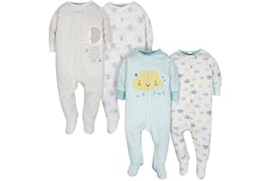 Gerber Baby Boys 4 Pack Sleep 'N Play Footie