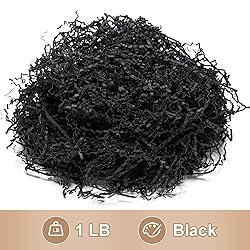 Wowxyz 1 LB Crinkle Cut Paper Shred Black Crinkle