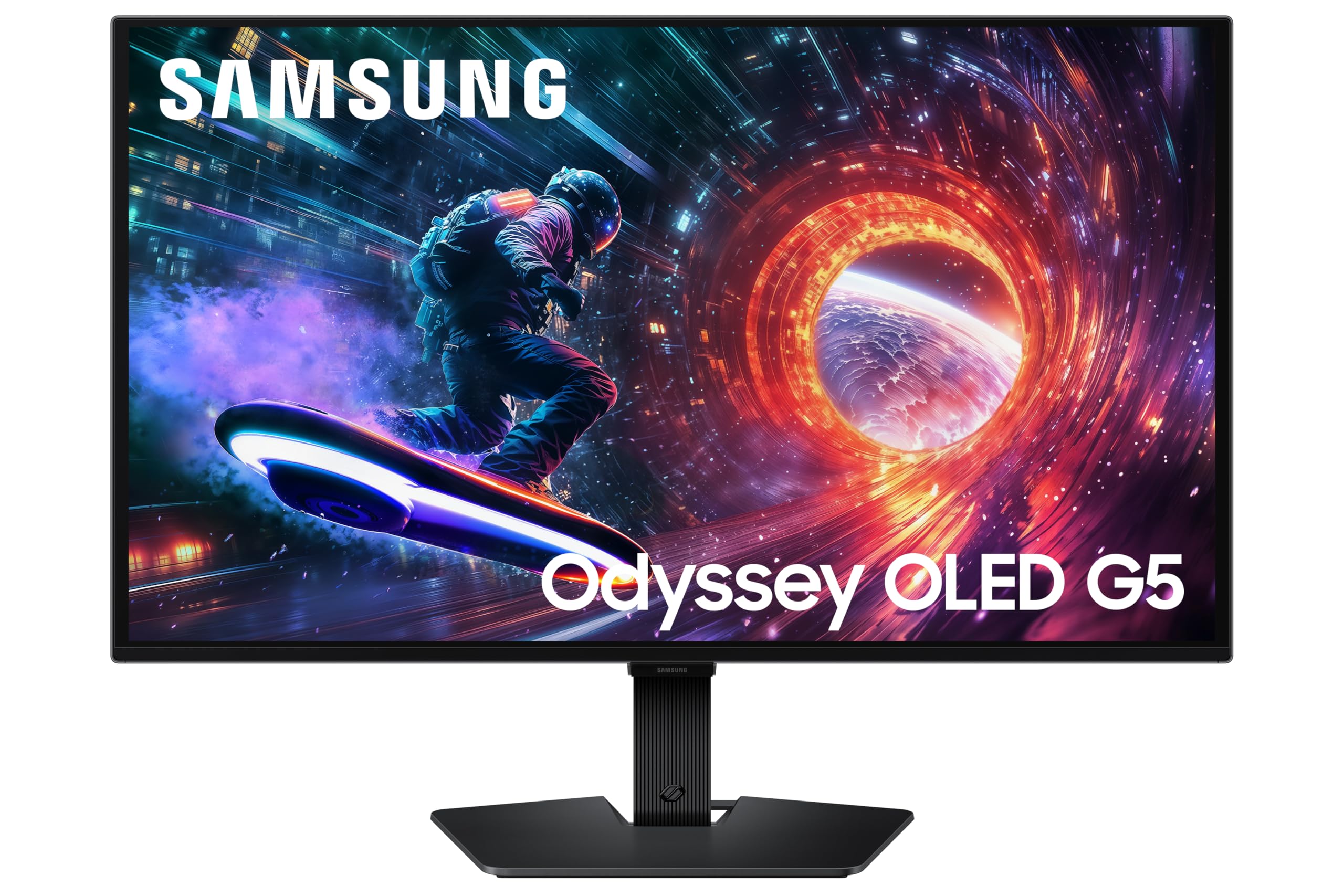Samsung 27” Odyssey OLED G5 (G50SF) QHD & QD-OLED Gaming Monitor, 180Hz Refresh Rate, 0.03ms (GtG) Response Time, NVIDIA G-Sync Compatible, AMD FreeSync™, LS27FG500SNXZA