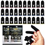 30 PCS 3 Colors Mobile Phone Gaming Finger Sleeves, Nuozme Finger Sleeves Compatible with All Touchscreen Devices, 0.15mm Superconducting Nanofibers, Smooth Feel, Anti-Sweat, Extremely Thin