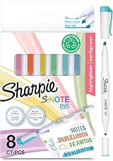 Sharpie S-Note Duo Highlighters Dual Ended Pastel Markers 8 Count view 1