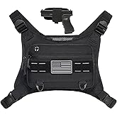 Sports Chest Pack for Men Front Chest Bag Fits Most Pistols Chest Pouch Harness for Running, Hiking, Workouts