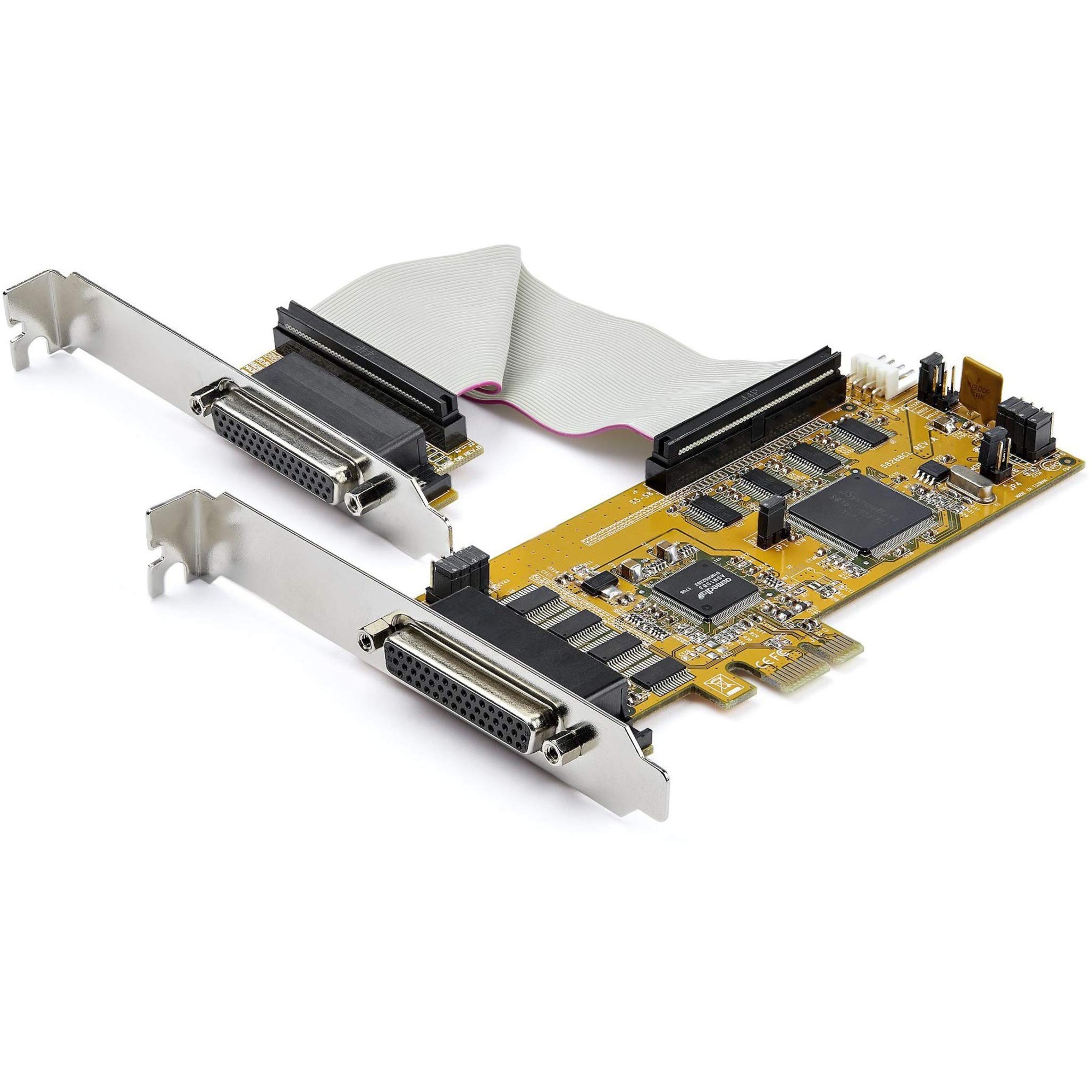 StarTech.com 8-Port PCI Express RS232 Serial Adapter Card, PCIe to Serial DB9 Card, Low Profile, 15kV ESD - Windows Only