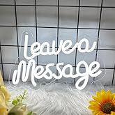 Leave A Massage Neon Signs for Wall Decor, Barber Neon Lights Led Business Signs Suitable for Hair Salon Barber Art Decor Gif