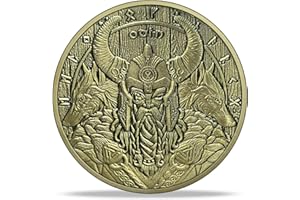 IMASONER Viking Valknut Coin Viking Odin Knot Challenge Coin Gift Nordic Mythology Amulet for Men
