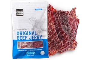 PEOPLE'S CHOICE BEEF JERKY People’s Choice Beef Jerky – Original Big Slab – Whole Muscle, Thin-Sliced, Slab Jerky Texture – 9g Protein per Serving – Made in USA – 15 Count, 19.2 oz Bag