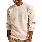 PJ PAUL JONES Mens Sweater Crewneck Knit Sweaters Casual Waffle Pullover Sweater for Men