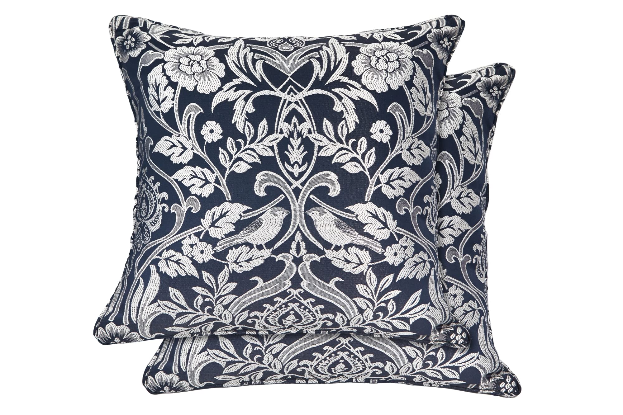 Emma Barclay Eden - Jacquard Cushion Cover in Navy - 17x17 (43x43cm)