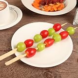 Lanjue 200 Pieces Bamboo Paddle Skewers 25CM Flat Burger Sticks view 6