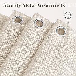 Beige Linen 78 Inch Shower Curtain Extra Long
