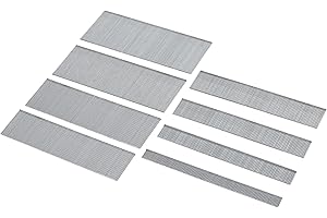 HW HAMWOO 18 Gauge 1600PCS Galvanized Brad Nails (2/5"-200,5/8"-200,3/4"-200,1"-200,1-1/4"-200,1-1/2"-200,1-3/4"-200,2"-200), Suitable for Most Brand of 18 Gauge Pneumatic and Electric Brad Nailer