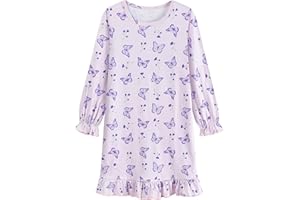 Little Hand Girls Nightie Dress Crewneck Long Sleeve Mermaid CuteDresses for Toddler Clothes 3-9 Years