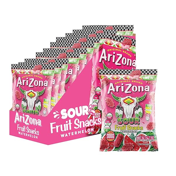 ARIZONA FRUIT SNACKS, SOUR WATERMELON – NEW –...