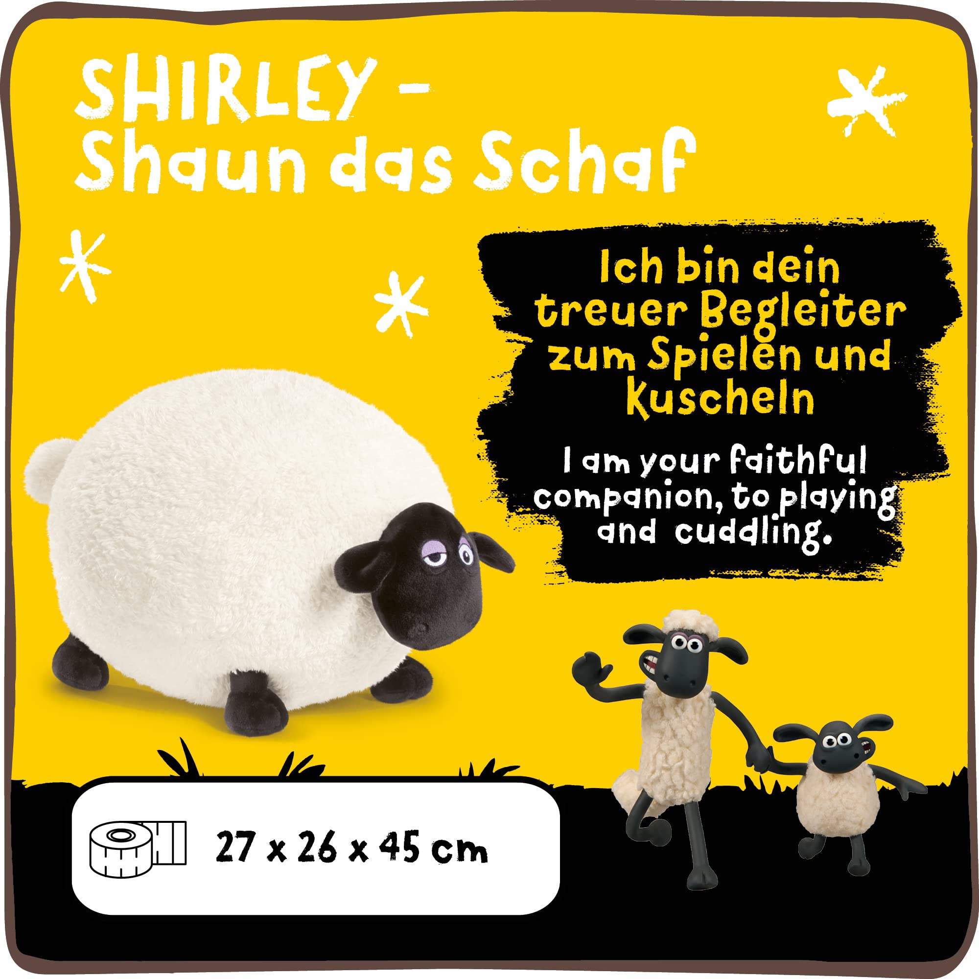 NICI Kuscheltier Shirley das Schaf 30 cm – Schaf Plüschtier für Mädchen, Jungen & Babys – Flauschiges Stofftier Schaf zum Spielen, Sammeln & Kuscheln – Gemütliches Schmusetier 3