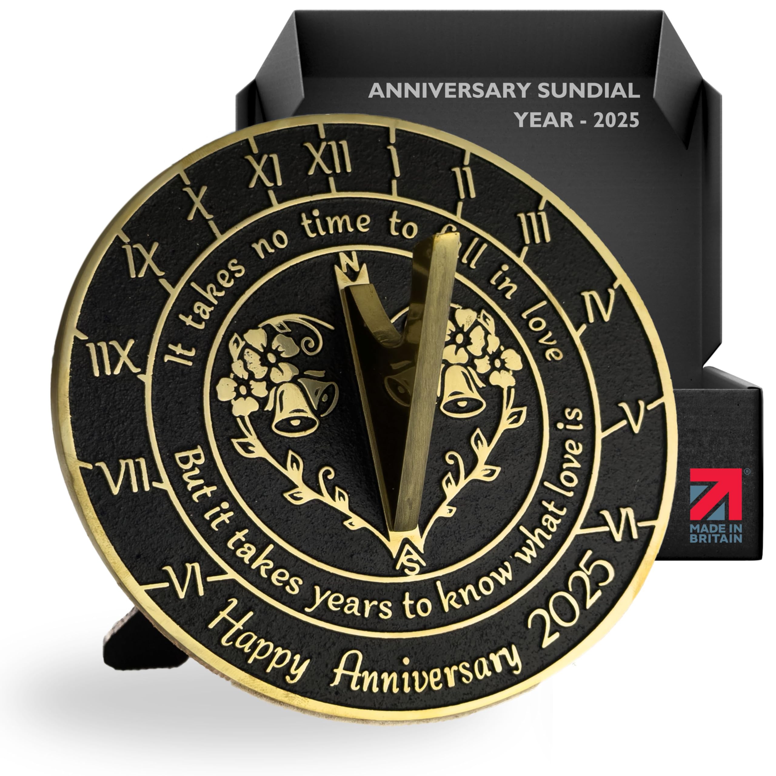 Anniversary Sundial Gift For Any Wedding Anniversary In 2025 - What Love Is - Recycled Metal Home Decor Or Garden Present Idea - Handmade In UK For Him, Her Parents Or Couples Celebration