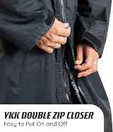 Osprey Changing Robe Kids and Adults Waterproof Hooded Beach Wear Black view 6