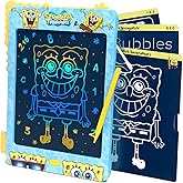 Spongebob Squarepants LCD Doodle Writing Tablet Toy - Travel Essential for Kids - Birthday Gift for Boys & Girls - STEM Drawing & Educational Learning Activity Games (Lagoon Blue)
