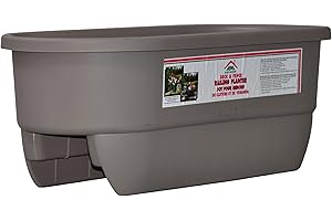 Apollo Exports International AP-5720/DW/2, Driftwood, 24" Dual Deck Railer Planter, (Set of 2)