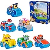 PAW Patrol Pup Squad Racers 6-Pack Collectible Toy Car Vehicles | 6-Pack Collection Splash Styled Toy Cars, Real Working Wheels, Chase, Marshall, Skye, Rubble, Rocky, Zuma, Kids Toys Ages 3+