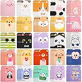 Wovnet 100 Packs Mini Notebooks Party Favors Animal Small Cute Pocketbook Bulk Cartoon Cat Dog Rabbit Bear Monkey Themed for Christmas Gift