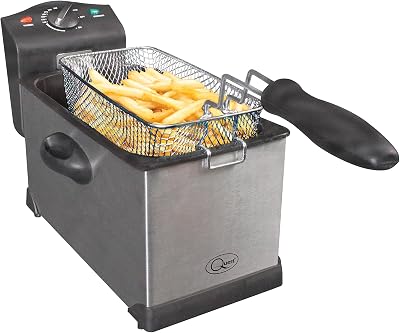 Quest 3 Litre Deep Fat Fryer Stainless Steel 2000W 2-4 Serves