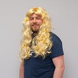 TRIXES Bombshell Wig 20in Blonde Fringe Long Hair Cosplay Fancy Dress view 4