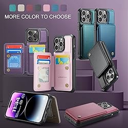 Vinich for iPhone 14 Pro Wallet Case with Card