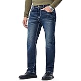 JMIERR Men's Jeans Regular Fit Straight Stretch Classic Casual Denim Pants