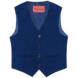 Marvelous World Boys Blue Slim Fit Suits Set Formal
