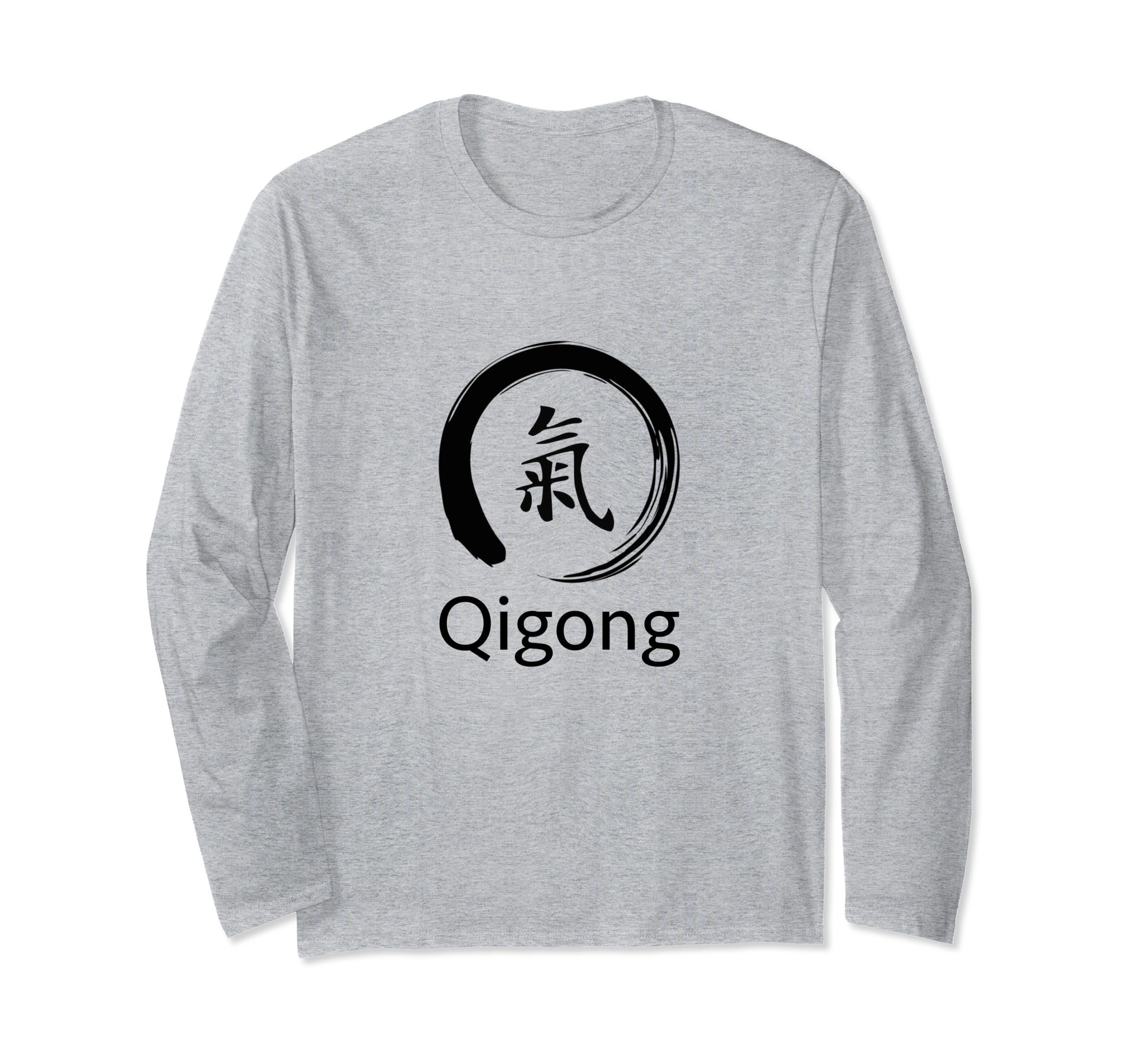 Qigong Beginner / Classic Qigong Calligraphy Qi Kanji Design Long Sleeve T-Shirt