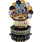 thumbnail image 2 of Elegant 3D Pop-up Birthday Card For Him – Black & Gold With Free Envelope 2 of 3
