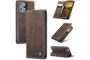 Cracedily for iPhone 14 Pro Case, Flip Wallet Leather Case with Card Holder Magnetic Closure Shockproof Kickstand Protective 