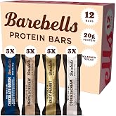 Barebells Classics Protein Bars Variety Pack, 12 Bars, 20g Protein | Classics Variety Pack, 1g Total Sugars, 4 Fan-Favorite Flavors, Chocolate-Covered Bars, Perfect On-the-Go Snack &amp; Breakfast