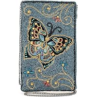 Mary Frances Peacock Beaded Crossbody Phone Bag - Multi Color Handcrafted Purse