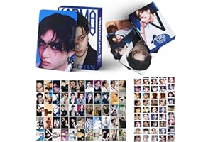MeiYiYou Stray-Kids Karma Album Photocards Set,127PCS Stray-Kids Karma Photocards Laser Cards Gift for Stay(55PCS Photocard+72PCS Stickers-Bang Chan)(Blue)
