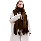 Wander Agio Winter Warm Scarf Long Pashmina Extra Large Shawls and Wraps for Women Large Blanket Scarves Solid