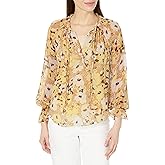 Joie Womens Brigitta Top in Amber Gold Multi