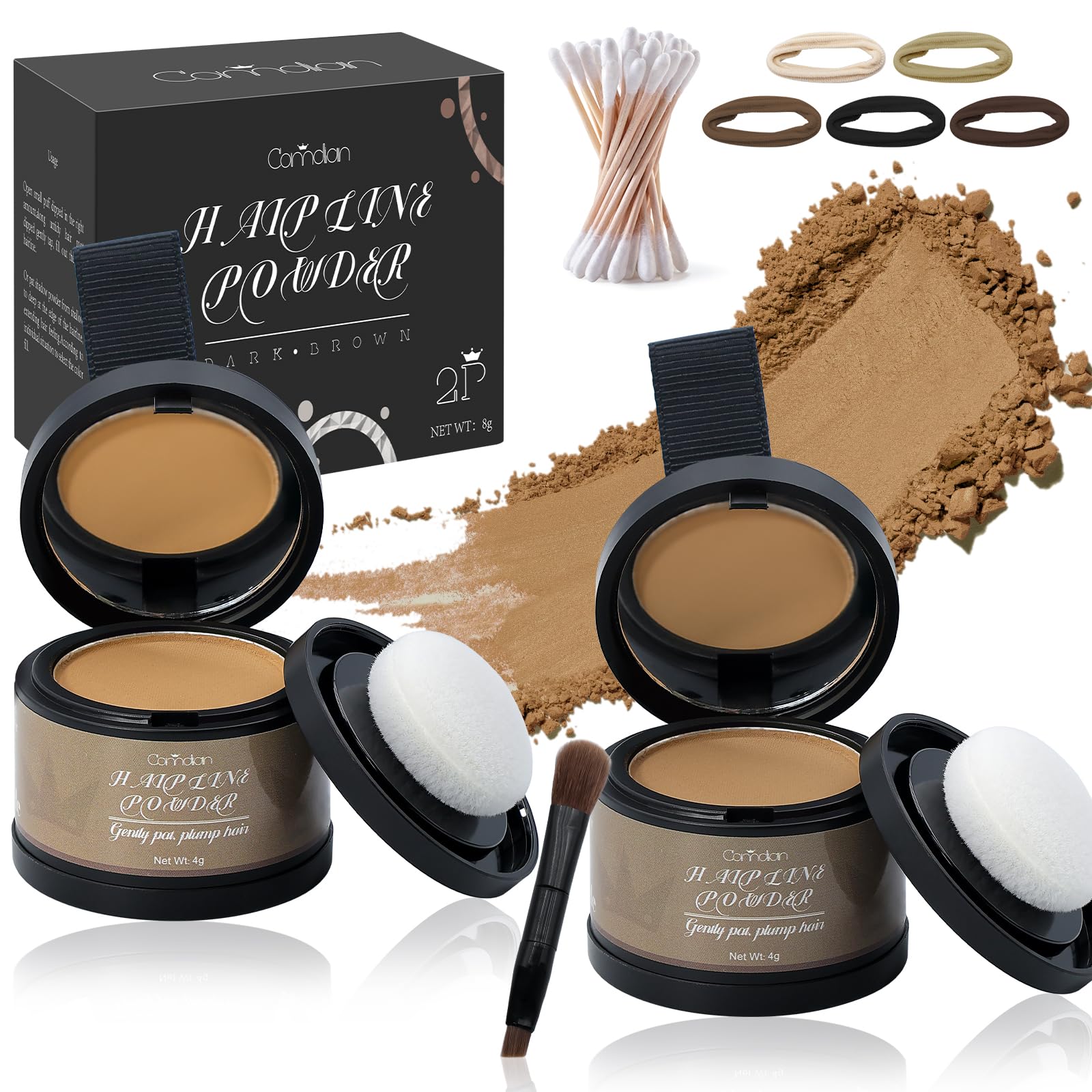 2 Pack Hairline Powder for Women and Men, Used to Root Touch