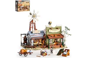 LUMIBRICKS Western-Carpentry-Workshop Lighting-Building-Bricks Set - 1832 Pcs The Old West Blacksmith-Shop Light Construction