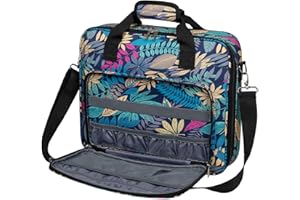 BAGLHER Cross Stitch & Embroidery Organizer Bag - Large Portable Project Storage with 3 Compartments, Travel Friendly Carrying Case for 11.2" Hoops, Threads, Supplies (Hawaii)