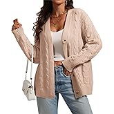 ATHMILE Womens Oversized Sweaters Cable Knit Cardigan Fall Fashion Long Sleeve Open Front Chunky Winter Coats 2025