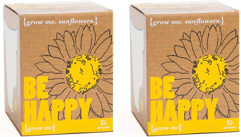 Gift Republic Grow Me Be Happy Sunflower Grow Kit Pack of 2