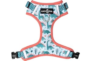 Lucy & Co. The DinoROAR No-Pull Dog Harness - Size Large - Vest to Stop Pulling & Walk Easy - Comfortable Leash Training Product w/Adjustable Chest & Neck Straps