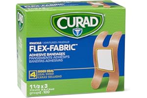 CURAD Flex-Fabric Adhesive Bandages, Knucle, 100 Ct, 1 BOX
