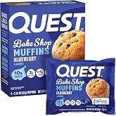 Quest Nutrition Blueberry Muffin, 10g Protein, 3g Net Carb, 2g Sugar, Protein Snack, 4 Count