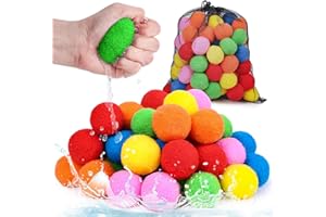 FUTUREPLUSX Reusable Water Balls, Summer Toy Ball Water Balloons for Outdoor Play Kids Pool